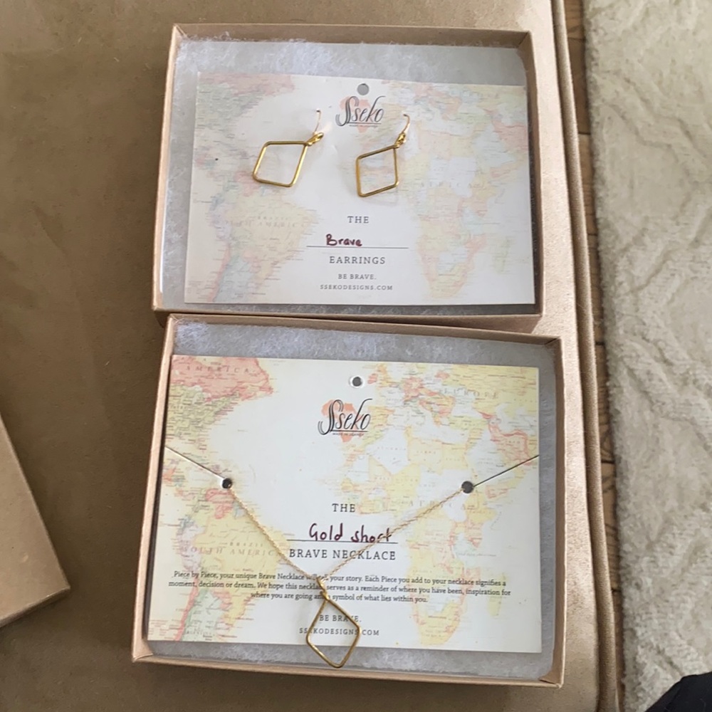 NWT Sseko Brave short necklace and earrings